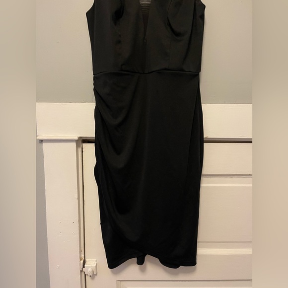 Mesh Cutout V-Neck Mini Dress - Picture 4 of 10